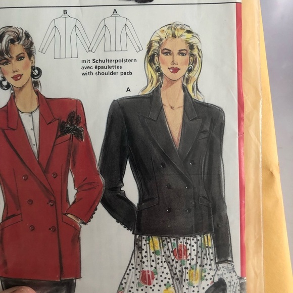 Burda Women's Blazer Pattern 5381 sizes 10-12-14-16-18. - Picture 3 of 7